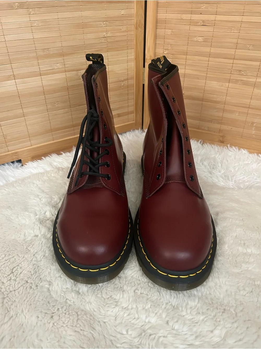 Classic Dr. Martens Doc Marten 1460 combat Boots men’s 14 cherry red smooth